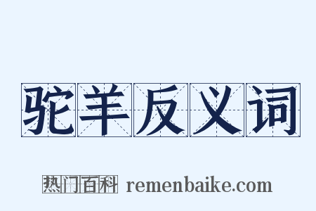 驼羊反义词是什么意思的图片